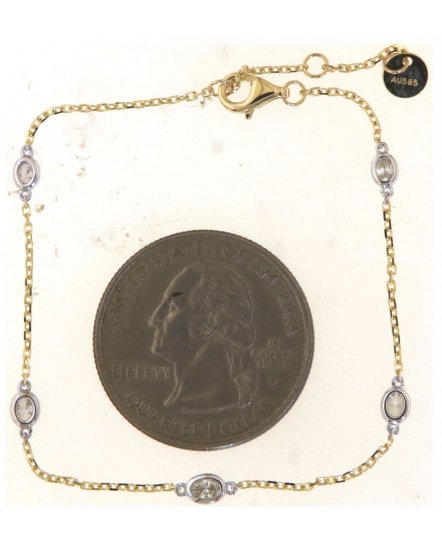 BEZEL DIAMOND BY THE YARD BRACELET (TB676)