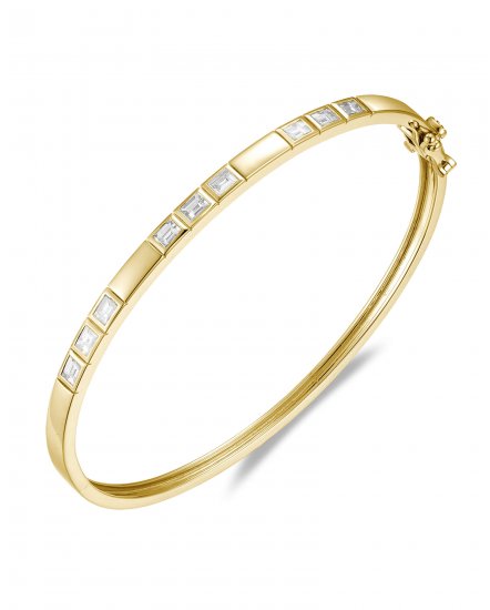 BAGUETTE DIAMOND BANGLE BRACELET (TB686)