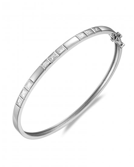 BAGUETTE DIAMOND BANGLE BRACELET (TB686)