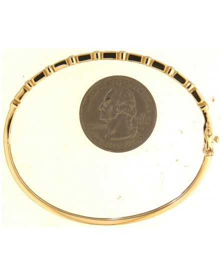 BAGUETTE DIAMOND BANGLE BRACELET (TB687)