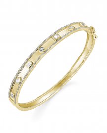 BAGUETTE DIAMOND BANGLE BRACELET (TB697)