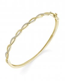 CRISS CROSS STYLE DIAMOND BANGLE BRACELET (TB698)
