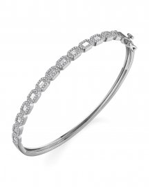 BAGUETTE DIAMOND BANGLE BRACELET (TB709)