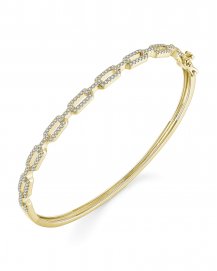 LINK STYLE DIAMOND BANGLE BRACELET (TB710)