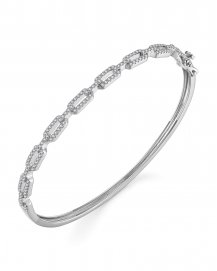 LINK STYLE DIAMOND BANGLE BRACELET (TB710)
