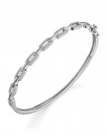 LINK STYLE DIAMOND BANGLE BRACELET (TB711)