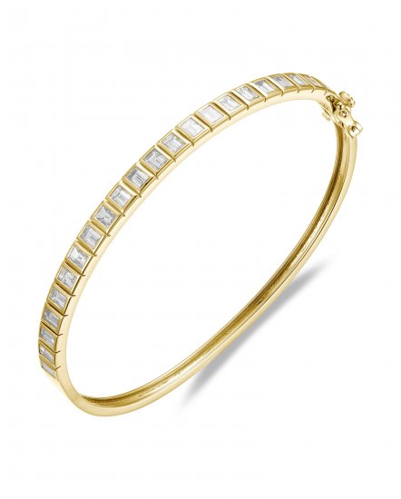 BAGUETTE DIAMOND BANGLE BRACELET (TB713)