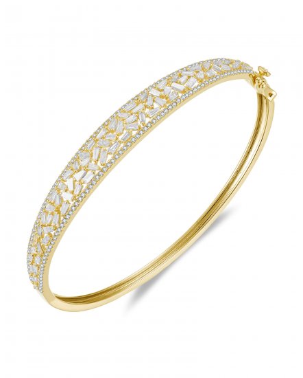 BAGUETTE DIAMOND BANGLE BRACELET (TB717)