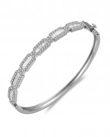 BAGUETTE DIAMOND BANGLE BRACELET (TB719)