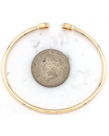 OCTAGON SHAPE CUFF STYLE DIAMOND BANGLE BRACELET (TB763)