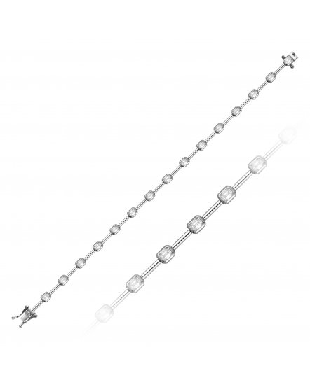 EMERALD CUT DIAMOND BRACELET (TB765)