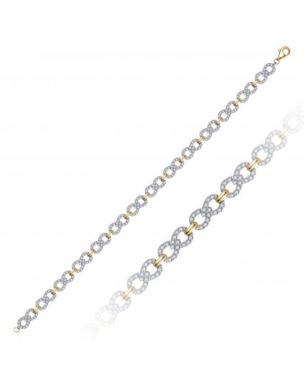 LINK STYLE DIAMOND BRACELET (TB769)