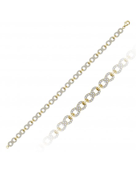 LINK STYLE DIAMOND BRACELET (TB769)