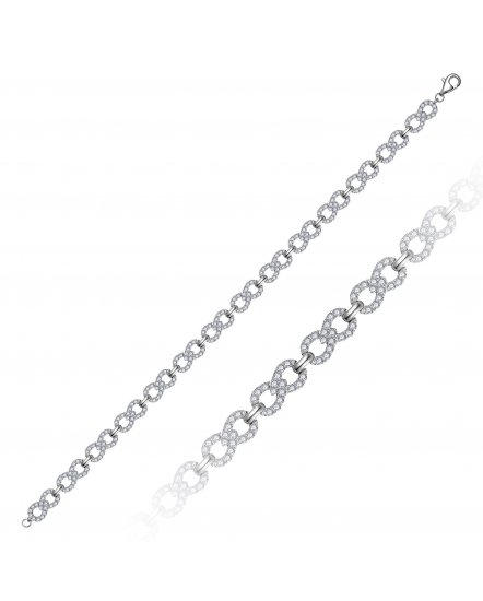 LINK STYLE DIAMOND BRACELET (TB769)