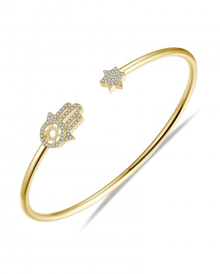 CUFF STYLE DIAMOND BANGLE BRACELET (TB773)