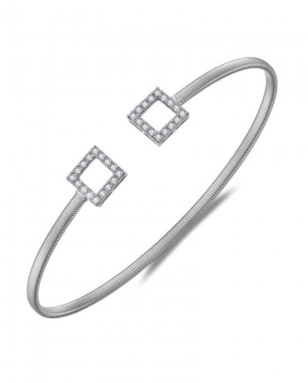 CUFF STYLE DIAMOND BANGLE BRACELET (TB787)