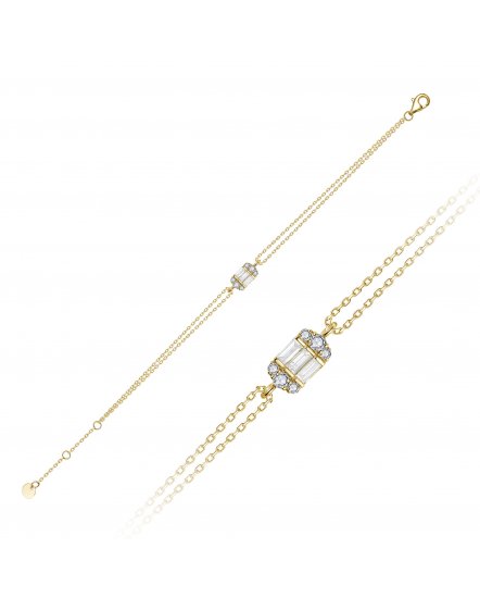 BAGUETTE DIAMOND BRACELET (TB792)