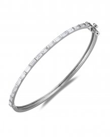 BAGUETTE DIAMOND BANGLE BRACELET (TB794)