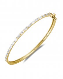 BAGUETTE DIAMOND BANGLE BRACELET (TB794)
