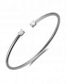 OVAL DIAMOND CUFF STYLE BANGLE BRACELET (TB798)