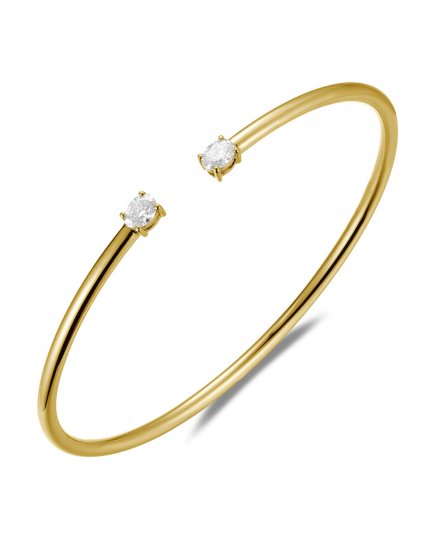 OVAL DIAMOND CUFF STYLE BANGLE BRACELET (TB798)