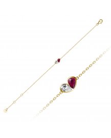 PEAR RUBY DIAMOND BRACELET (TB806)