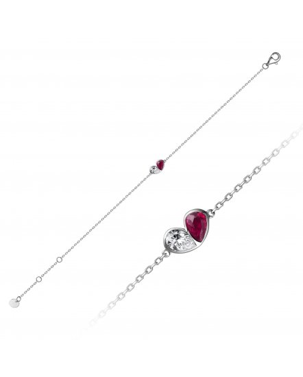 PEAR RUBY DIAMOND BRACELET (TB806)
