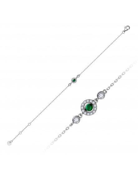 ROUND EMERALD DIAMOND BRACELET (TB813)
