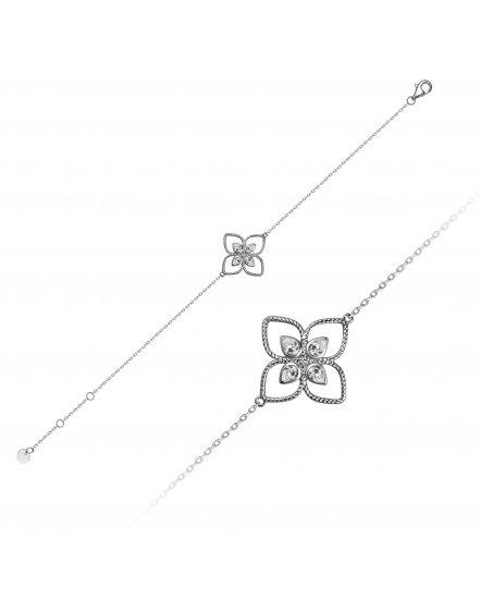 FOUR LEAF STYLE DIAMOND BRACELET (TB814)