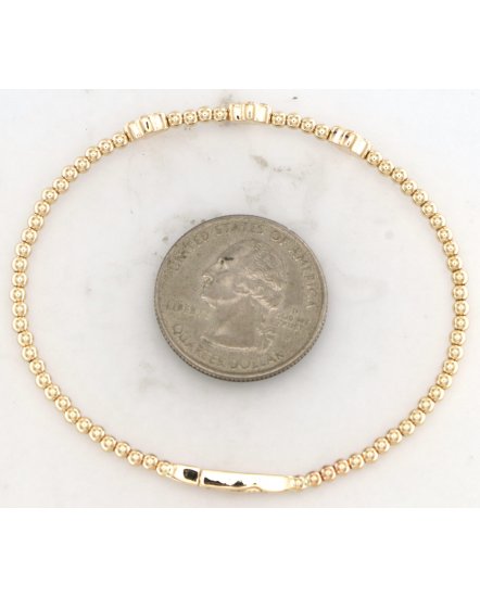 CLOVER STYLE DIAMOND FLEXIBLE BANGLE BRACELET (TB815)