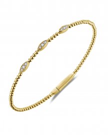 MARQUISE STYLE DIAMOND FLEXIBLE BANGLE BRACELET (TB817)