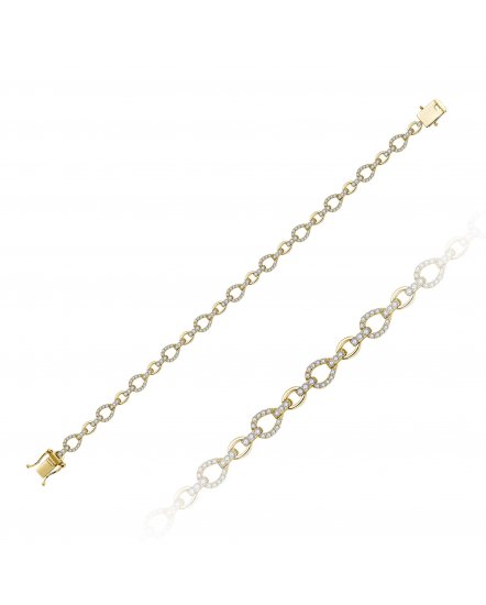 LINK STYLE DIAMOND BRACELET (TB827)