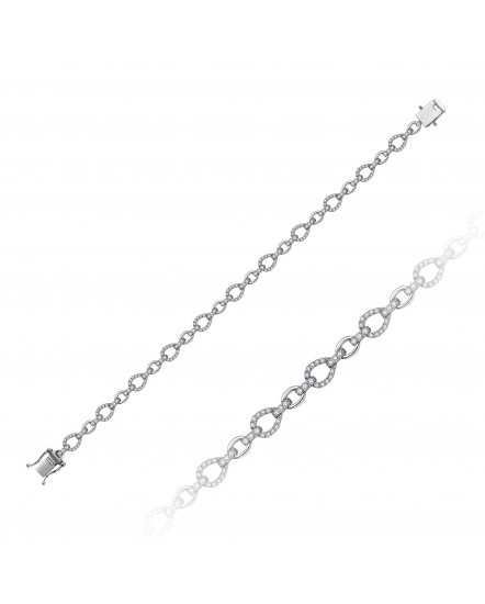 LINK STYLE DIAMOND BRACELET (TB827)