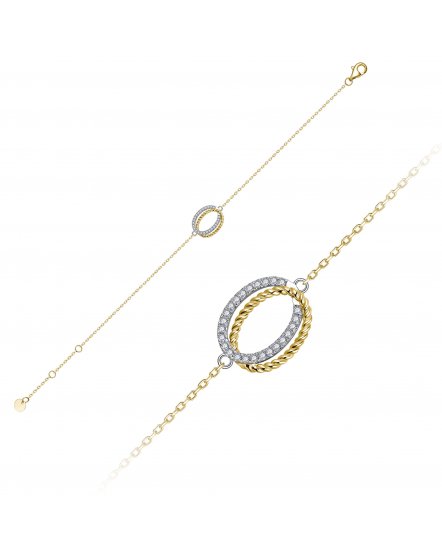 OVAL STYLE INTER LINKED DIAMOND BRACELET (TB832)