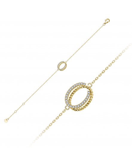 OVAL STYLE INTER LINKED DIAMOND BRACELET (TB832)
