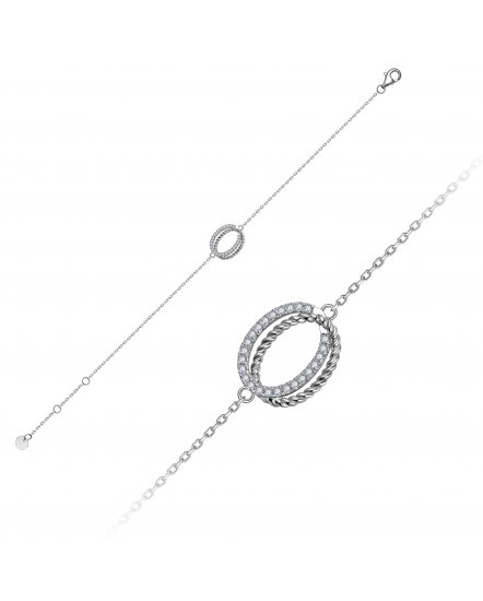 OVAL STYLE INTER LINKED DIAMOND BRACELET (TB832)