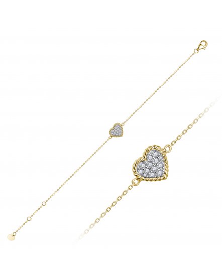 HEART SHAPE DIAMOND BRACELET (TB833)