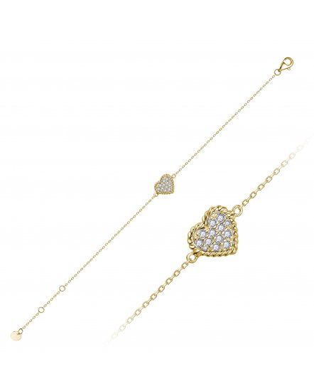 HEART SHAPE DIAMOND BRACELET (TB833)