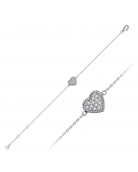 HEART SHAPE DIAMOND BRACELET (TB833)