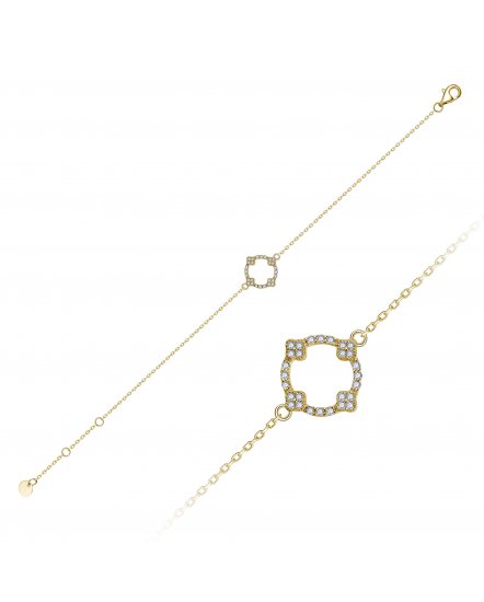 CLOVER STYLE DIAMOND BRACELET (TB841)