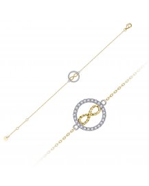 INFINITY STYLE ROUND DIAMOND BRACELET (TB845)