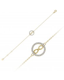 INFINITY STYLE ROUND DIAMOND BRACELET (TB845)