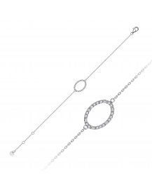 OVAL STYLE BAGUETTE DIAMOND BRACELET (TB848)