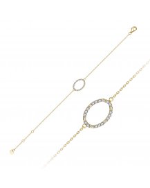 OVAL STYLE BAGUETTE DIAMOND BRACELET (TB848)