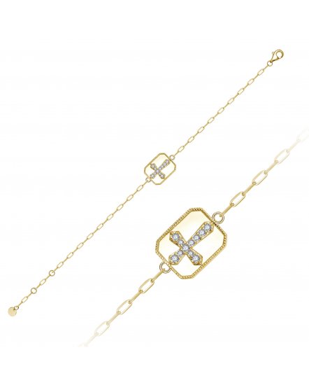 CROSS DIAMOND BRACELET (TB849)