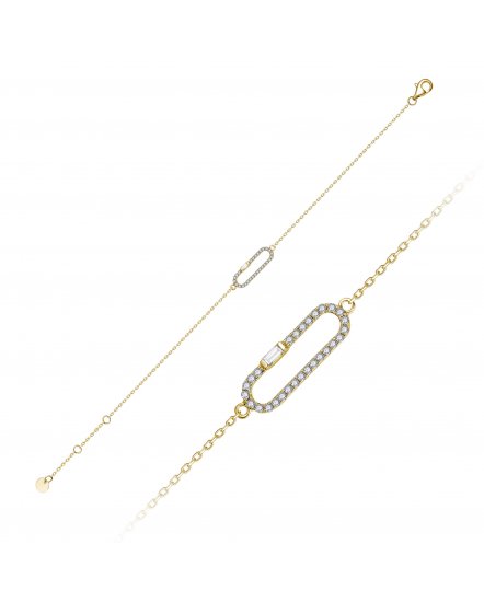OPEN BAR BAGUETTE DIAMOND BRACELET (TB850)