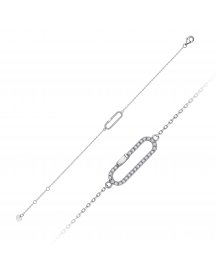 OPEN BAR BAGUETTE DIAMOND BRACELET (TB850)
