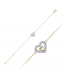 HEART SHAPE DIAMOND BRACELET (TB860)