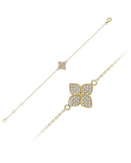 FOUR LEAF STYLE DIAMOND BRACELET (TB861)