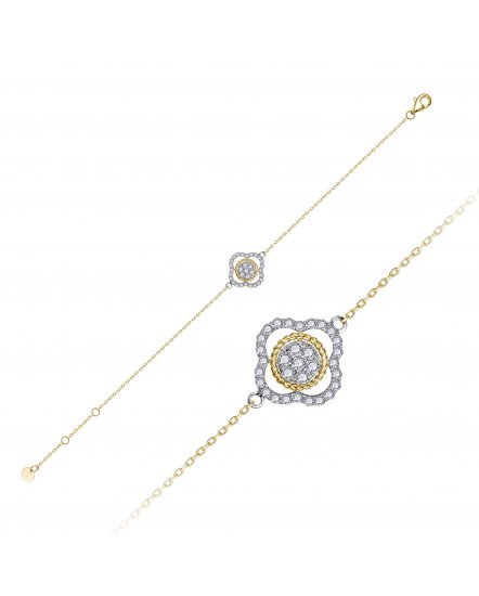 CLOVER STYLE DIAMOND BRACELET (TB862)